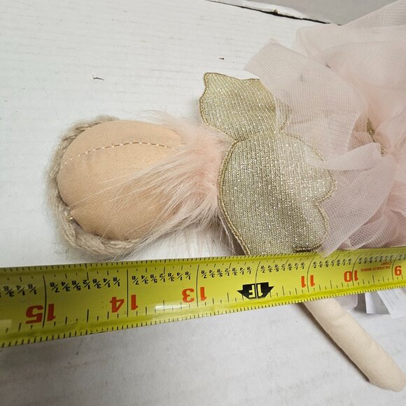 Mon Ami Designs Anna Angel Grace Soft Pink Gold Plush Decor Tree Sitter Doll - Picture 6 of 8